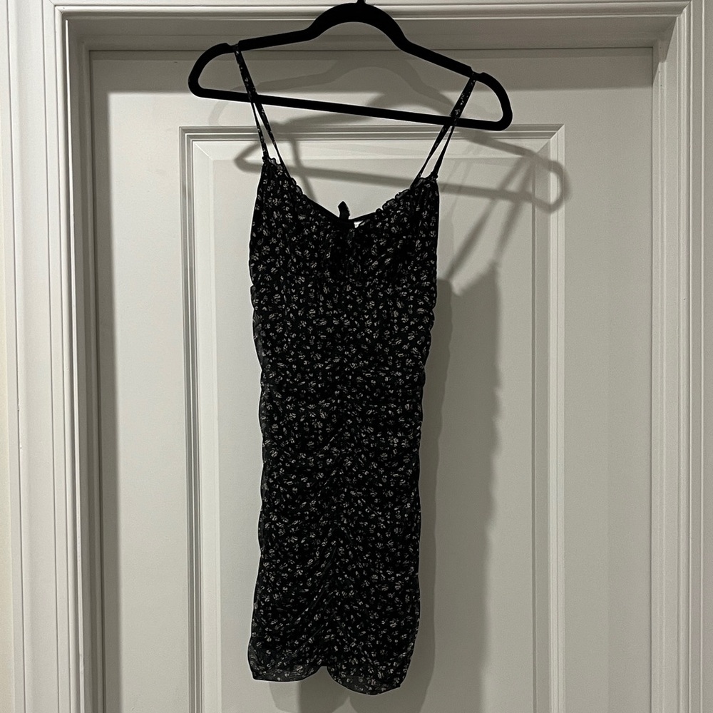 Black Floral Mini Dress